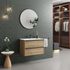 Caisson de salle de bains Thana 2 tiroirs L80 x H55 x P45 cm panneau de particules chêne naturel
