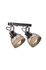 Réglette 2 spots E27 Brooks noir et corde 2x15W - COREP