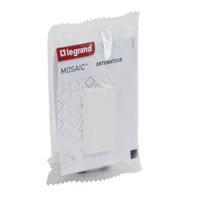 Obturateur 1 module finition blanche Mosaic LEGRAND