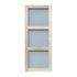 Porte coulissante chêne 3 panneaux vitrés 204 x 83 cm