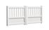 Portail battant aluminium JULES l.3,50 x H.1,35 m blanc  - PREFALU