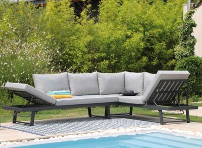 Lounge modulo graphite chine gris PROLOISIRS Livraison à domicile incluse