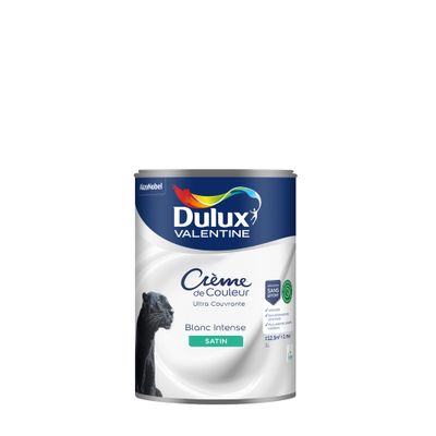 Peinture crème de couleur Blanc Intense satin 1L - DULUX VALENTINE