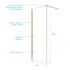 Paroi de douche à l'italienne 70x195 cm profilé or verre transparent 5 mm Essentiel Gold - AURLANE