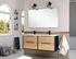 Meuble de salle de bains Duox 4 tiroirs L120 x H45 x P45 cm bois mélaminé noir et bois - EGORE