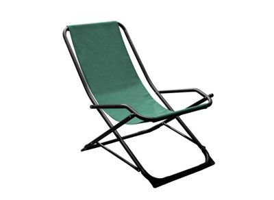 Chaise de jardin pliante PENDULAIRE chilienne acier graphite vert, Livraison à domicile incluse - PROLOISIRS