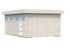 Garage en bois toit plat Rasmus avec porte bois - ép.44mm - 25,5 m² hors-tout - PALMAKO