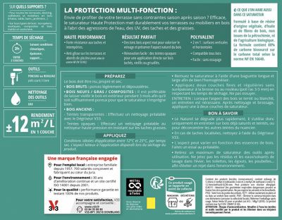 Saturateur Haute Protection teck 2,5 L V33