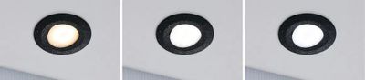 Spots LED encastrables salle de bain IP65 et BBC orientables whiteswitch Noir par 3 - Calla PAULMANN