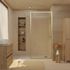 Paroi de douche à l'italienne 90x200 cm profilé or verre transparent 6 mm Golden Edge - AURLANE