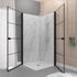 Accès d'angle pivotant 90x90x190 cm profilé noir verre transparent 5 mm Clean Line - AURLANE