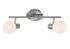 Réglette 2 spots intérieur E14 2x40W en verre blanc TIARA BRILLIANT