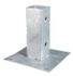 Embase poteau bois carré métal galvanisé - 91 x 91 x 150 mm - ALBERTS