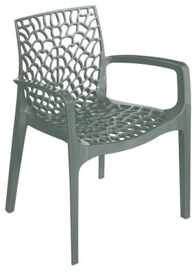 Fauteuil de jardin GRUVYER polypropylène vert laurier - GRANDSOLEIL