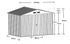 Abri de jardin en métal grand volume avec toit 2 pentes 5,29 m², Livraison à domicile incluse - HABRITA