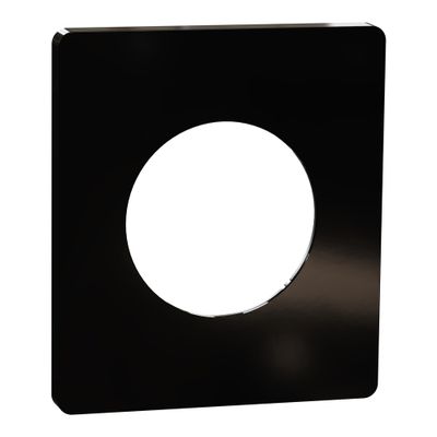 Plaque de finition 1 poste Odace 2025 Architecte noir émaillé - SCHNEIDER ELECTRIC