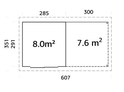 Abri de jardin bois Lydia + Pergola Naturel 15m2 Livraison à domicile incluse