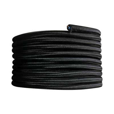 Câble électrique tissu noir 3m - TIBELEC