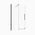 Porte de douche coulissante 120x195 cm profilé noir verre transparent 6 mm Sliding - AURLANE