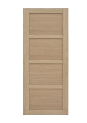 Porte coulissante 4 panneaux placage chêne largeur 83 cm SMIS