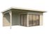 Studio de jardin en bois avec pergola Andrea - Baies double vitrage - 28,7 m² hors-tout - Livraison à domicile - PALMAKO