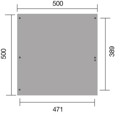 Carport double -  616 avec arc - 500 x 120 cm Livraison gratuite domicile WEKA