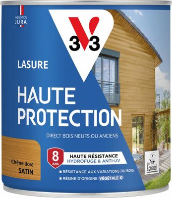 Lasure Haute Protection 8 ans satin chêne doré 0,75 L - V33