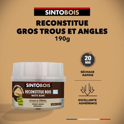 Mastic reconstituant chêne clair 190 gr SINTOBOIS