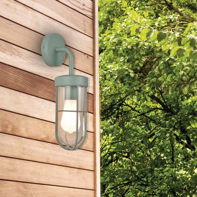 Applique extérieur E27 Comporta vert sauge IP44 25W - COREP