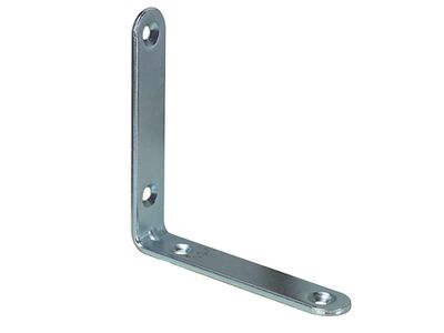 Equerre de chaise bouts ronds acier zingué 100 x 100 mm