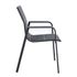 Fauteuil de jardin Genes 3D anthracite en aluminium et textilène BOCARNEA