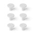 Bouton de meuble ABS blanc diamètre 30 mm par 6 REI
