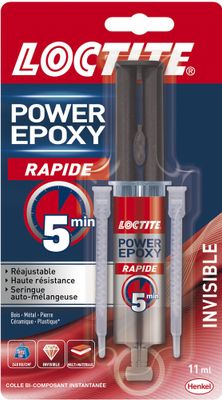 Colle de réparation Power époxy seringue invisible 11 ml - LOCTITE