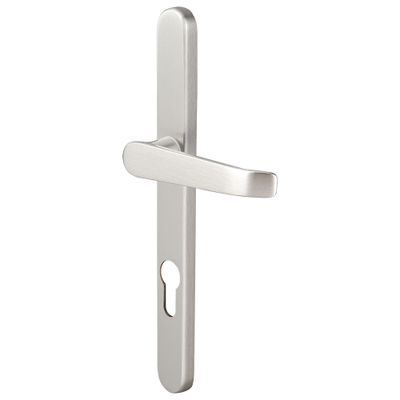 Poignées de porte col court Edison nickel mat à cylindre ALPERTEC