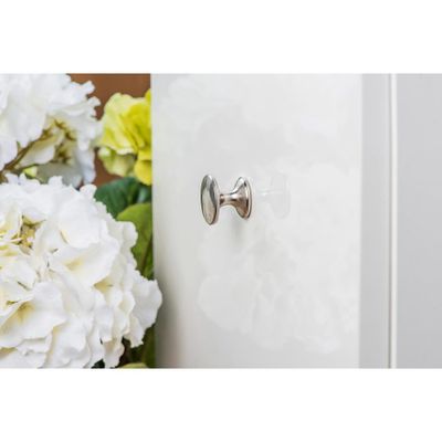 Bouton de meuble cylindrique nickel satiné diamètre 33 mm REI