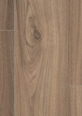 Sol stratifié décor noyer de LANGLEY ép 8 mm 19,3 x 129,2 cm AC4 compatible pièce humide 1,99m²/pqt EGGER