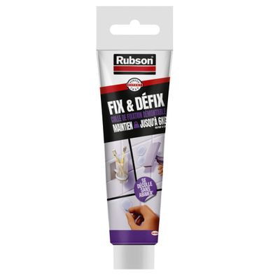 Colle de Fixation Fix & Défix Transparent 44 gr RUBSON