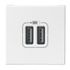 Double chargeur type A 2,4A finition blanche Mosaic LEGRAND