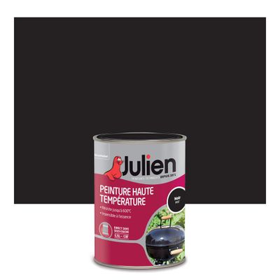 Peinture haute température 600° C noir mat 250 ml JULIEN