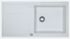 Evier de cuisine fragranit blanc artic 97x50 cm 1 bac 1 egouttoir Bali - FRANKE