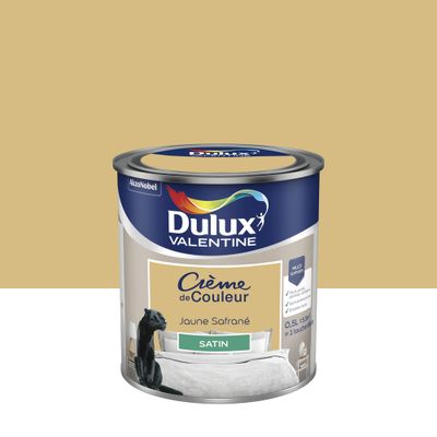 Peinture crème de couleur Jaune Safrané Satin 0,5 L - DULUX VALENTINE