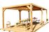 Pergola autoportante en bois traité thermachauffé avec ventelles mobiles sur toit L 6,14 x l 3,41 x h 2,17 m, Livraison à domicile incluse - HABRITA