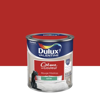Peinture Crème de Couleur Rouge Madras satin 0,5 L - DULUX VALENTINE
