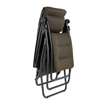 Fauteuil relax matelassé zéro gravité marron taupe RSX CLIP -LAFUMA
