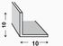Cornière égale PVC chêne clair 10 x 10 mm 1 m CQFD
