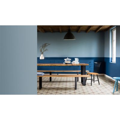 Peinture Crème de Couleur Bleu Gris satin 2,5 L - DULUX VALENTINE