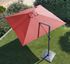 Parasol déporté 3 x 3 m inclinable et orientable rouge mât aluminium PROLOISIRS