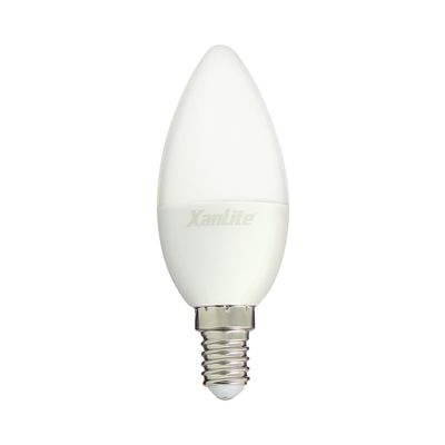 Ampoule LED flamme SMD E14 opaque 6W = 470 lumens blanc chaud - XANLITE