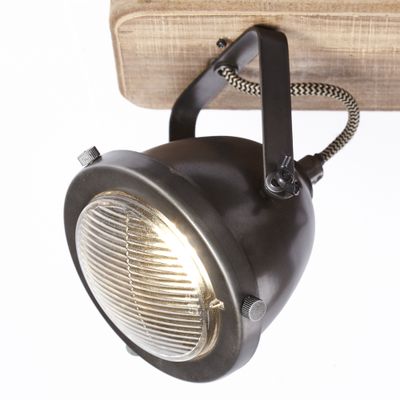 Plafonnier 3 spots intérieur GU10 3x25W CARMEN WOOD BRILLIANT