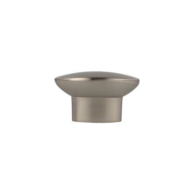 Bouton de meuble ovale gris nickel 41 x 20 mm REI